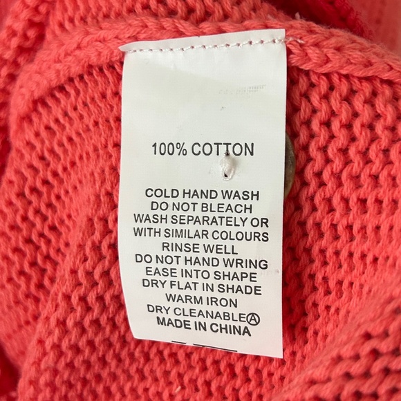 Zaket & Plover 100% Cotton Collared Button Up Coral Cardigan - Picture 15 of 16